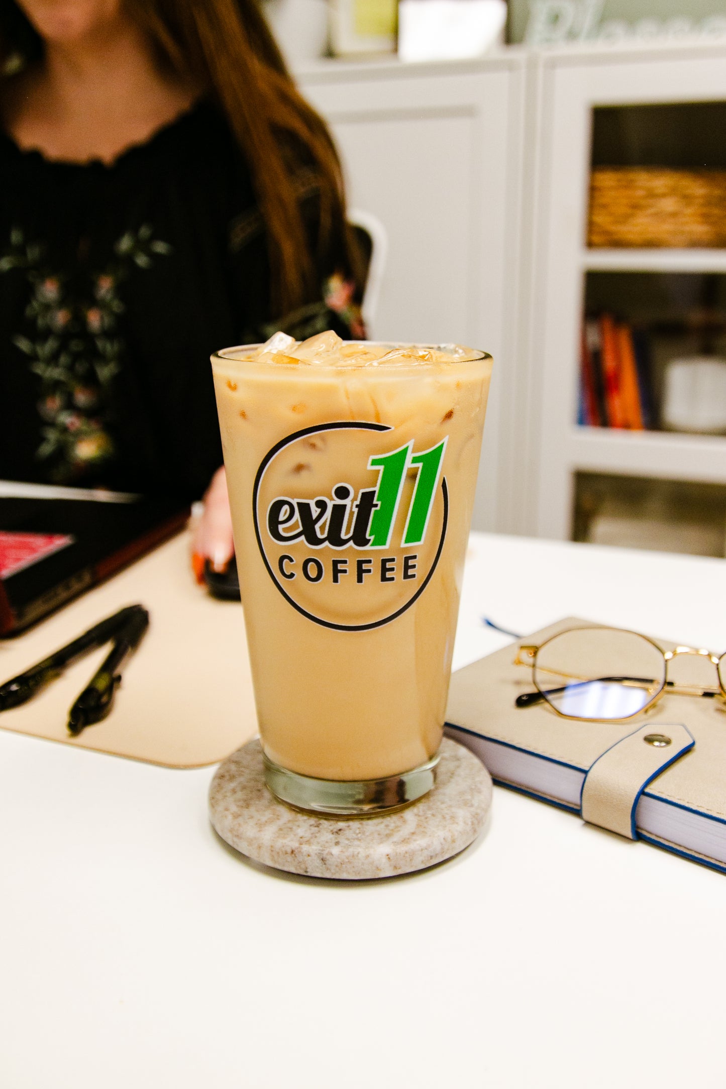 Exit 11 Iced Coffee Glass